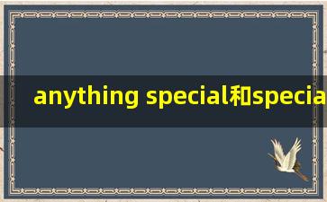 anything special和special anything有什么区别